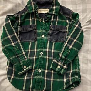 Boys button down plaid shirt